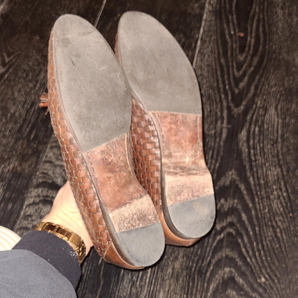 Cole Haan Size 8 Leather Weaved Loafers - Picture 2 of 3